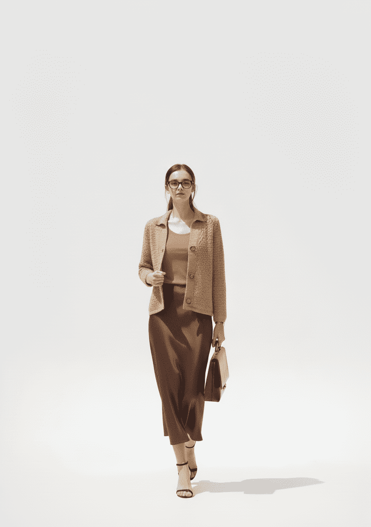 Deep Beige Crochet Cardigan - Image 4